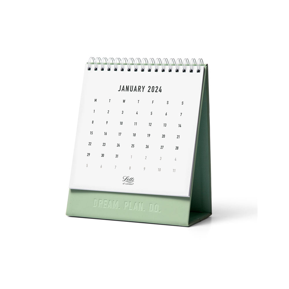 Letts of London Desk Calendar Conscious 150x180mm Sage Even Year