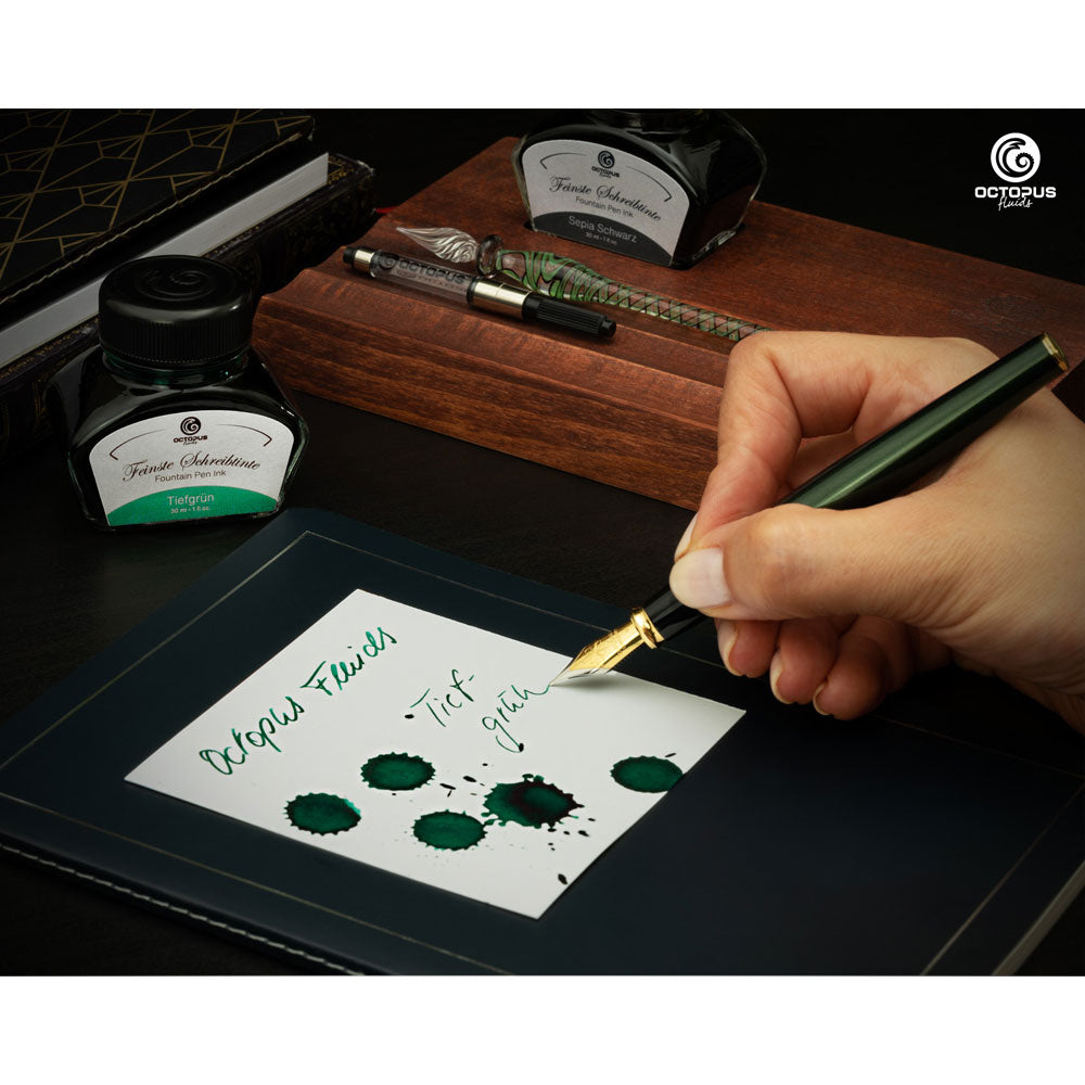 Octopus Fluids Fountain Pen Ink Deep Green (Tiefgrun) 30ml