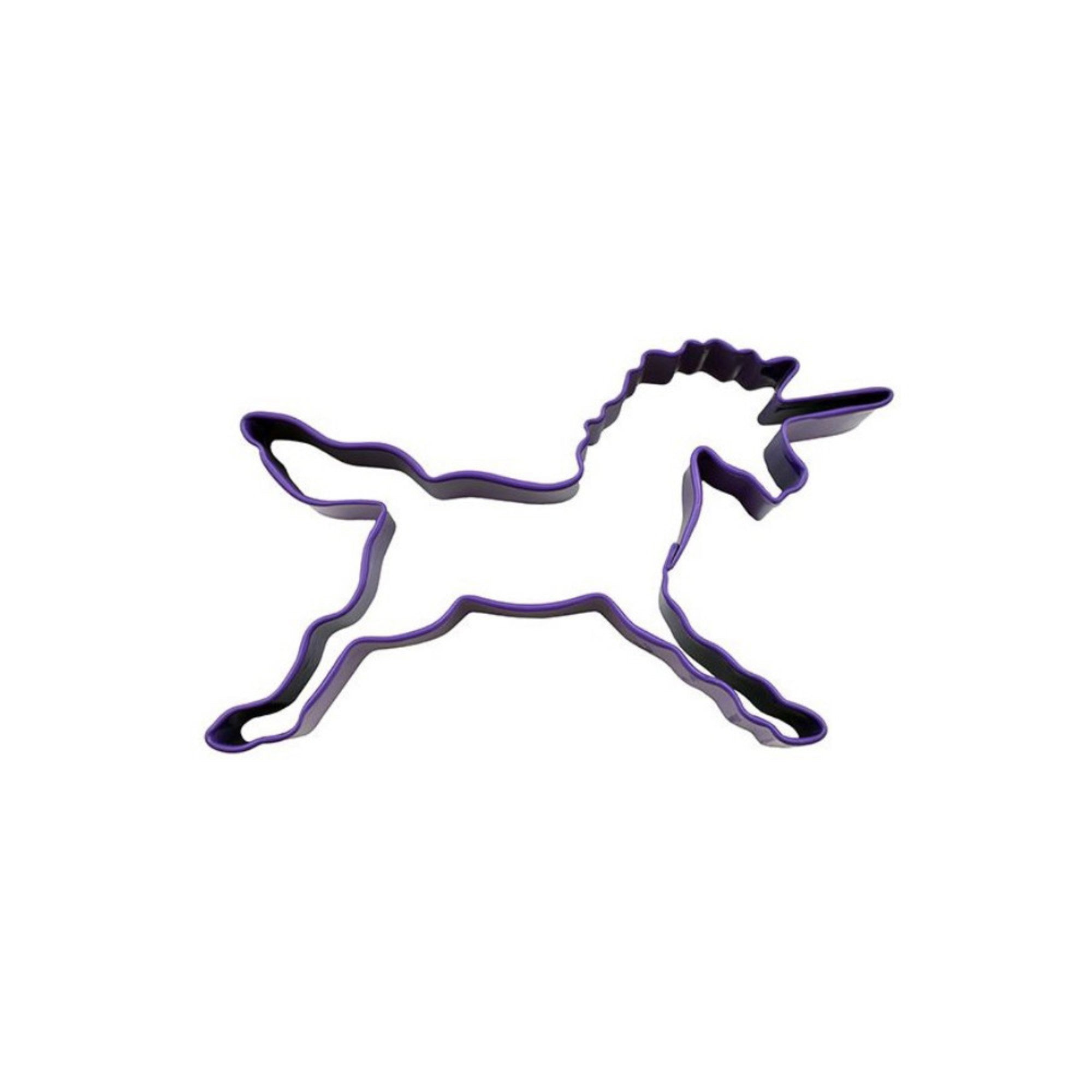 Unicorn Cookie Cutter, Purple metal. 11.5cm - Cafe Supply