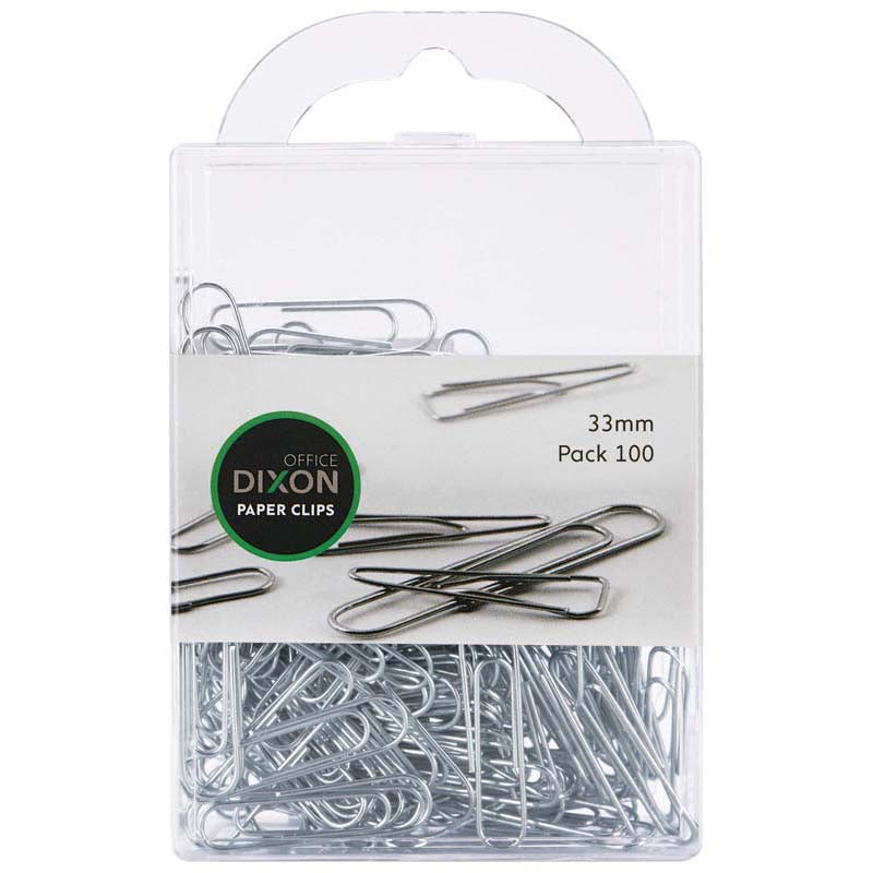 Dixon Paper Clips 33mm Pk 100 Round - Cafe Supply