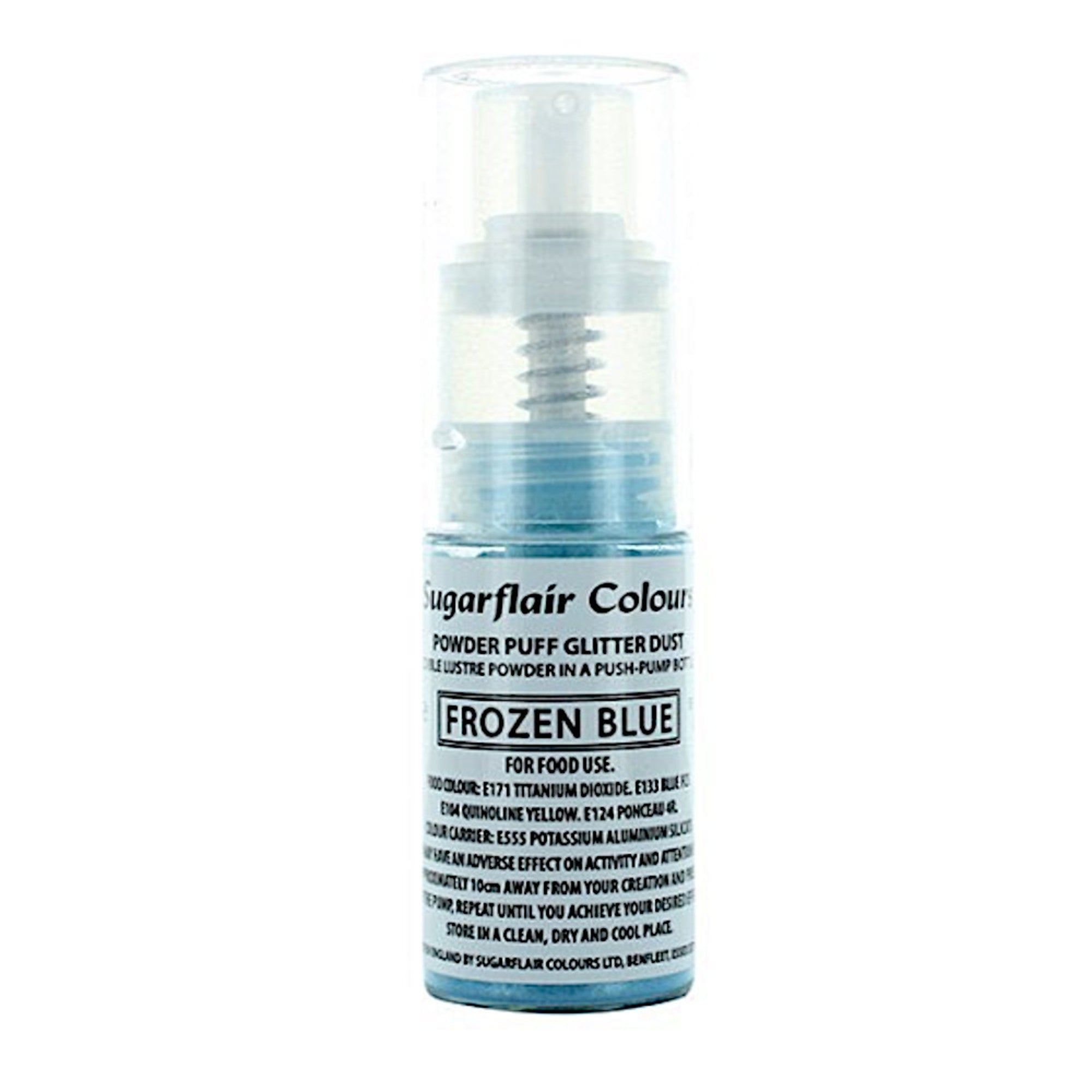 Sugarflair Edible Frozen Blue Lustre (Pump) 10gm - Cafe Supply