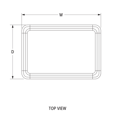 Eighth-size Wear-Ever® heavy-duty aluminum sheet pan with natural finish