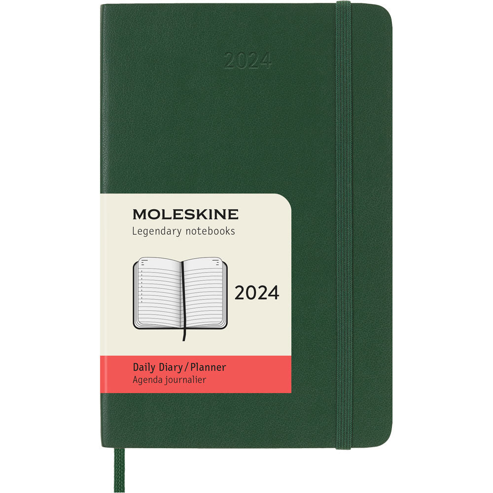 Moleskine Diary 12 Month Daily SC Pocket Myrtle Green