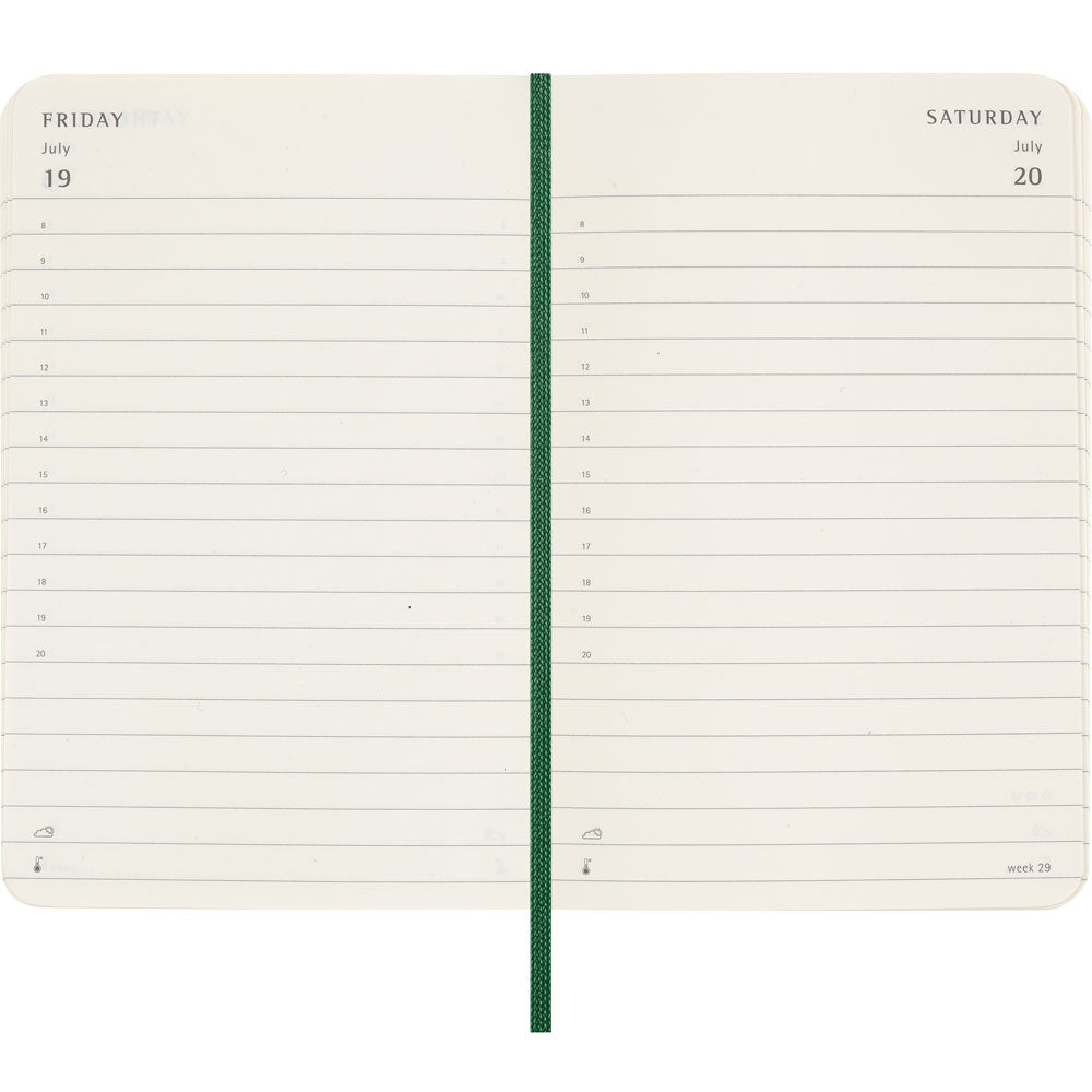 Moleskine Diary 12 Month Daily SC Pocket Myrtle Green