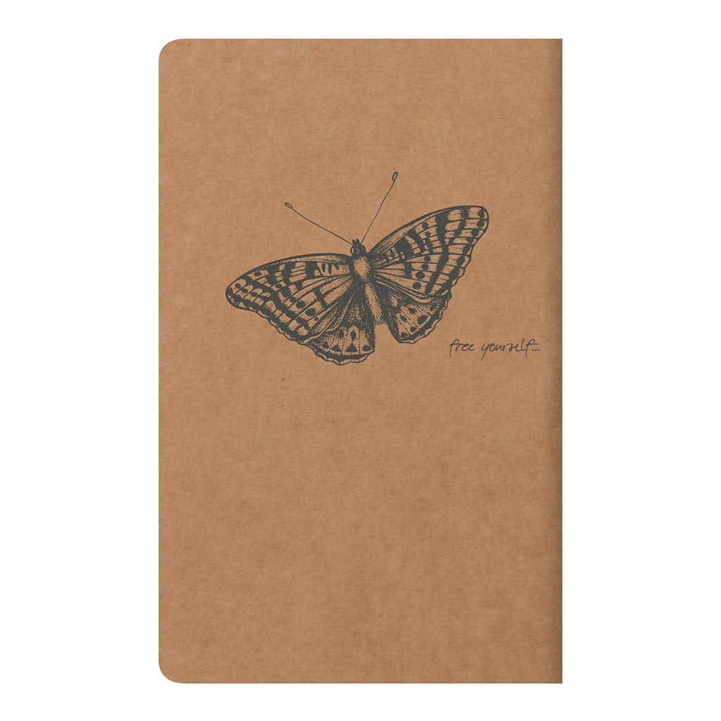 Flying Spirit Sewn Notebook 7.5x12cm Kraft