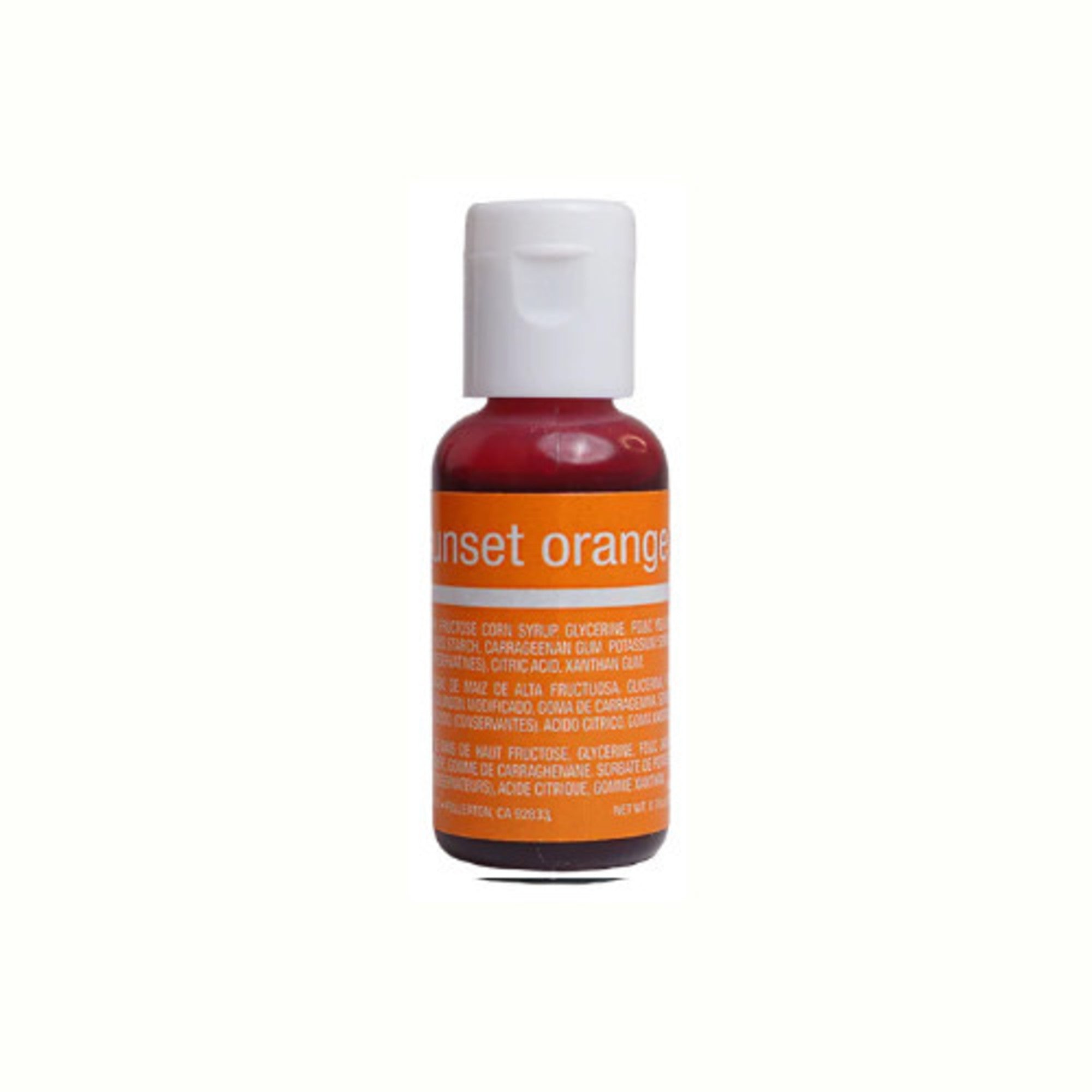 Chefmaster Liqua Gel Sunset Orange (Box of 12) - Cafe Supply