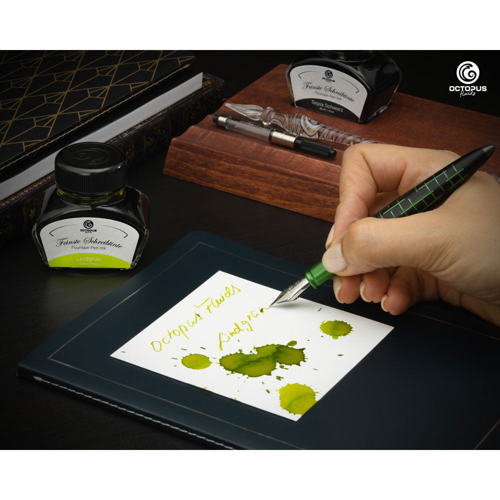 Octopus Fluids Fountain Pen Ink Lime Green (Lindgrun) 30ml
