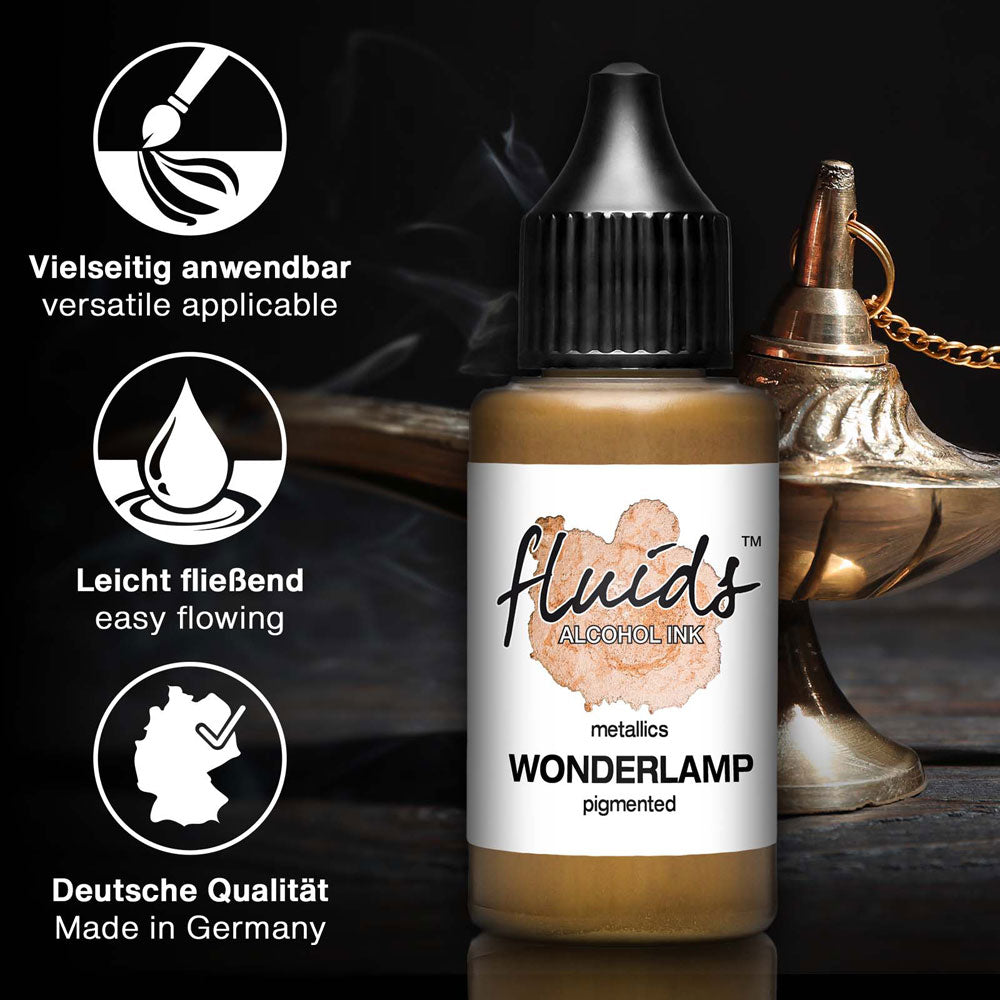 Octopus Fluids Alcohol Ink Wonderlamp Gold Metallic 30ml