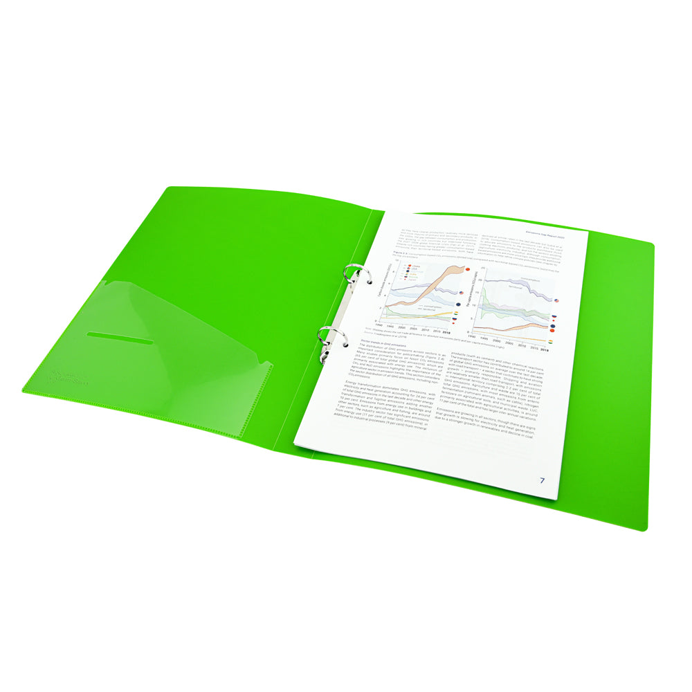 Rapesco Germ-Savvy Antibacterial A4 PP Ring Binder 2/25 Green - Cafe Supply