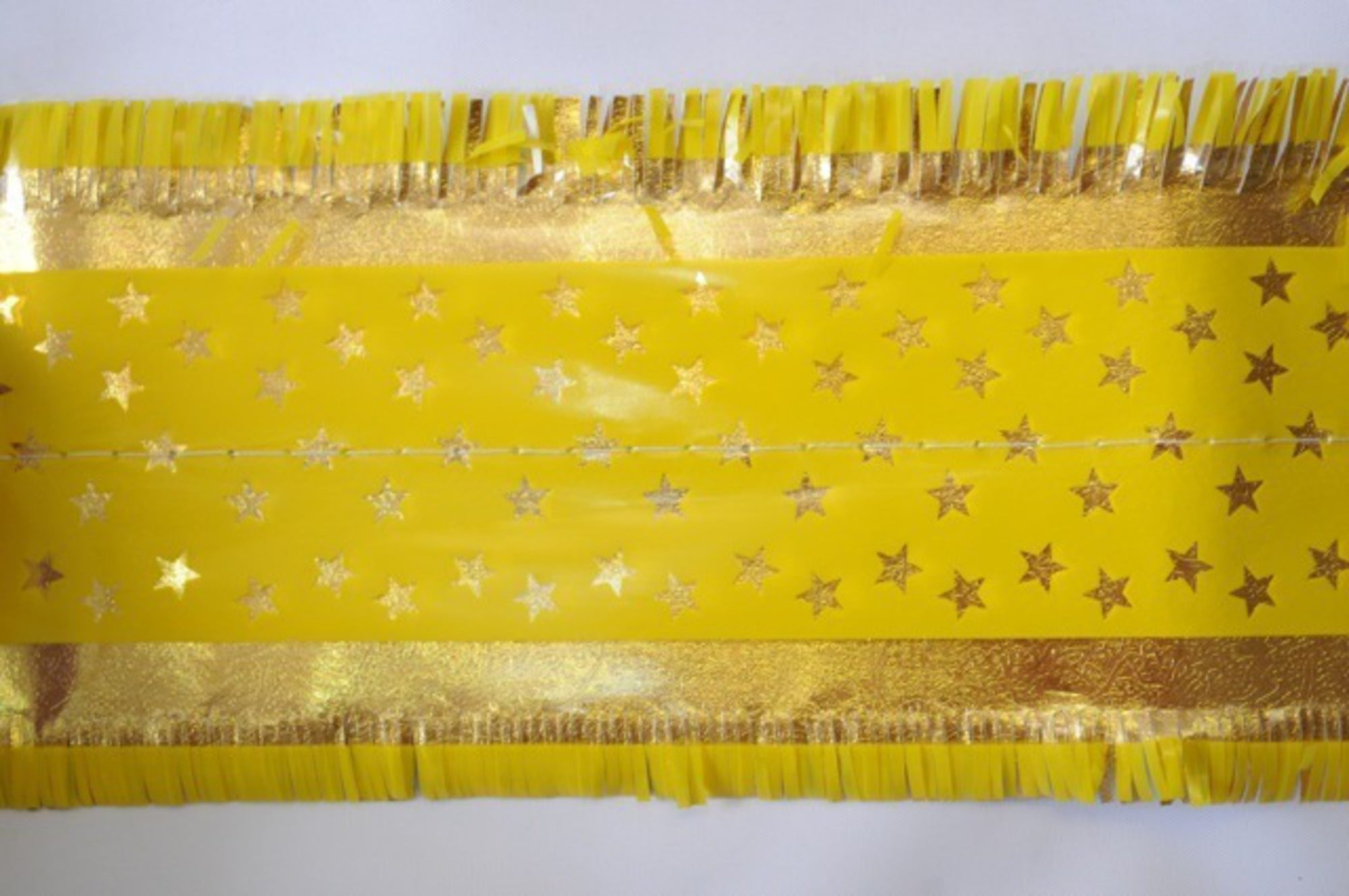 Star Pattern Band 76mm wide Gold on Yellow, 1 Metre - Cafe Supply