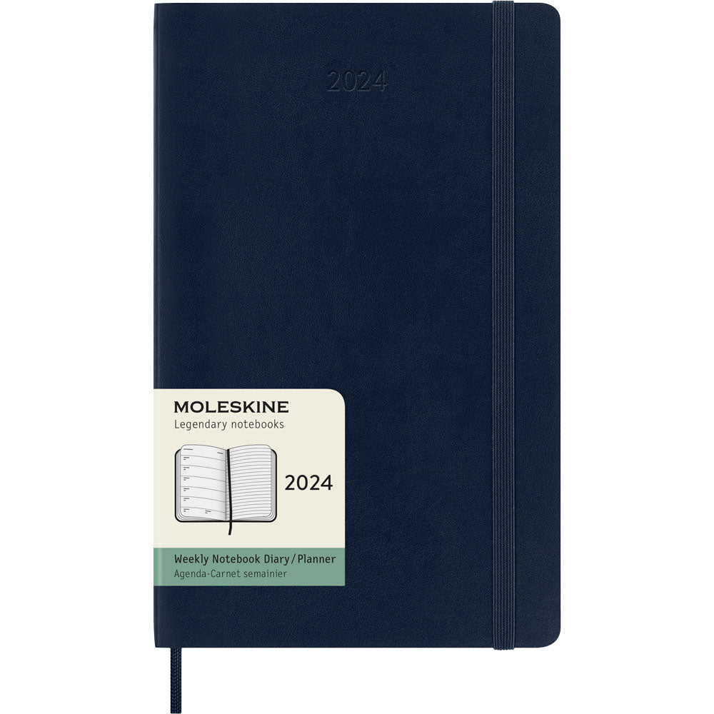 Moleskine Diary 12 Month Weekly + Notes SC Large Sapphire Blue