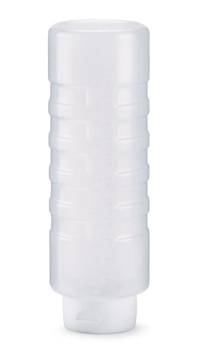 24-ounce Traex® Color Mate clear squeeze dispenser with FlowCut™ cap
