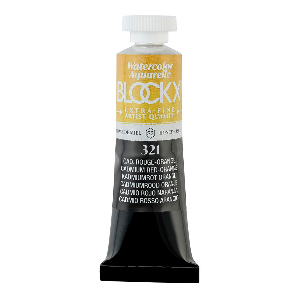 BLOCKX Watercolour Tube 15ml S3 321 Cadmium Red Orange