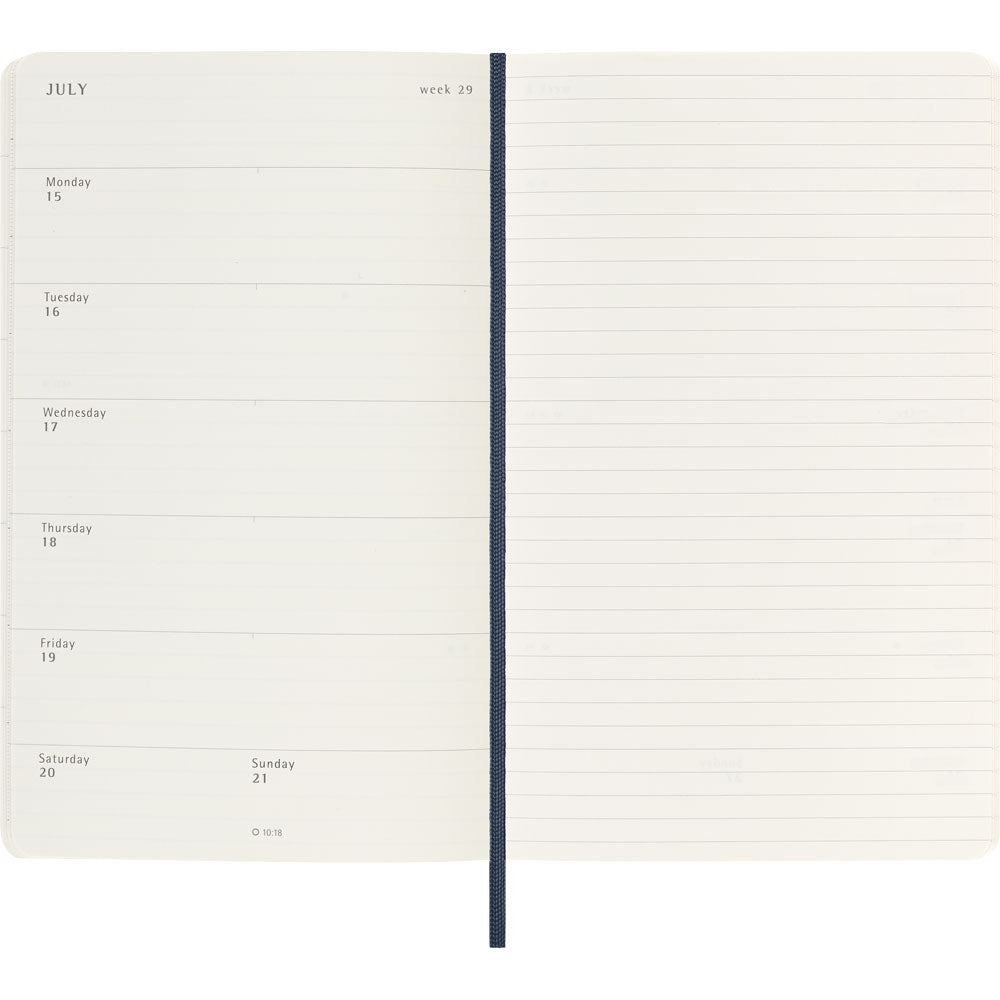 Moleskine Diary 12 Month Weekly + Notes SC Large Sapphire Blue