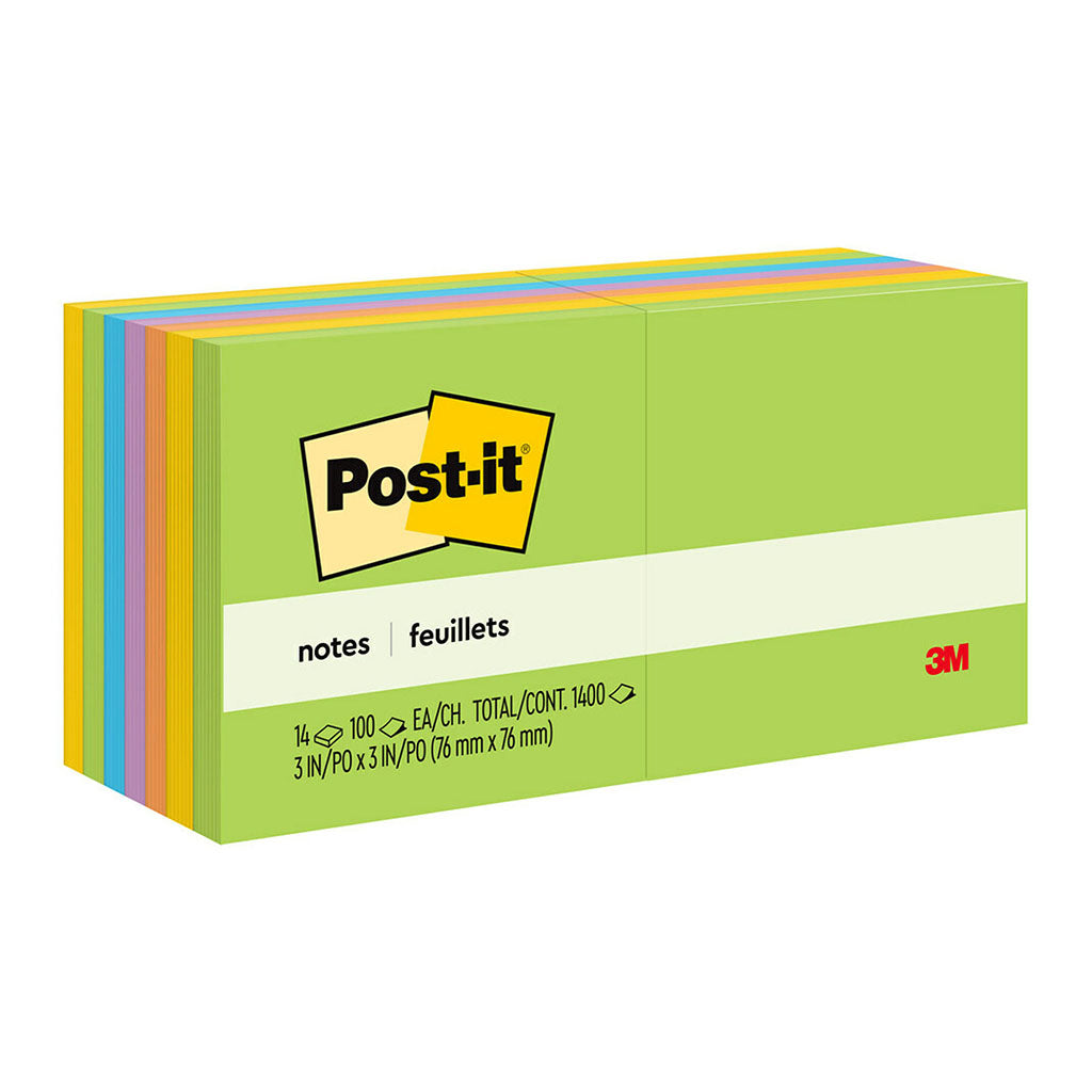 Post-it Notes 654-14AU 76x76mm Floral Fantasy (Jaipur), Pack of 14