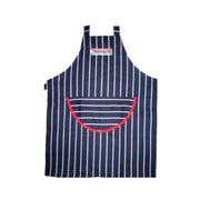 Butchers Stripe Apron Navy/White Stripe - Cafe Supply