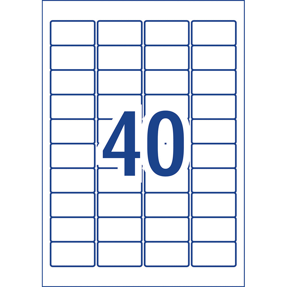 Avery Triplebond Label L6140 White Laser 45.7x25.4mm 40up 10 Sheets - Cafe Supply