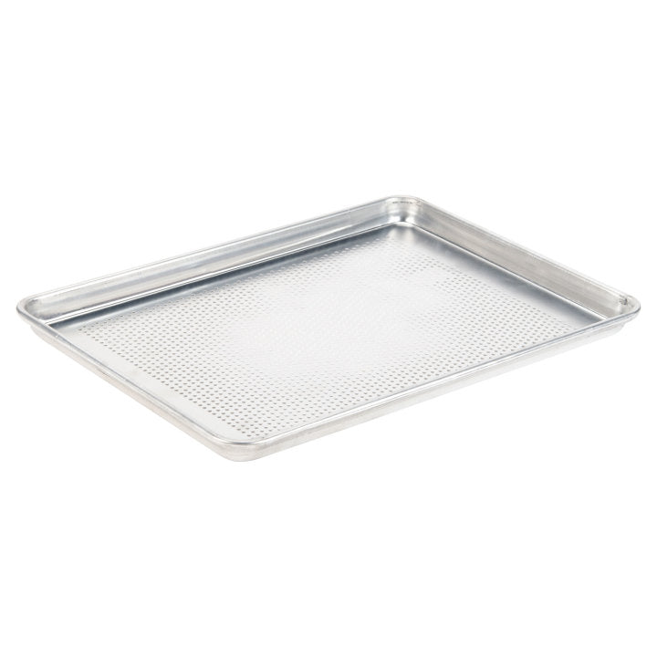 Half-size Wear-Ever® heavy-duty perforated aluminum sheet pan with natural finish