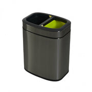 10L Rectangular Titanium Recycling Bin - Cafe Supply