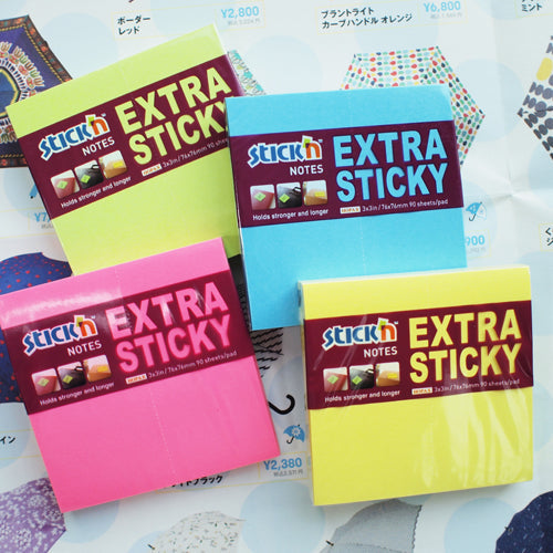 Stick'n Note Extra Sticky 76x76mm 90 Sheet Neon Lemon - Cafe Supply