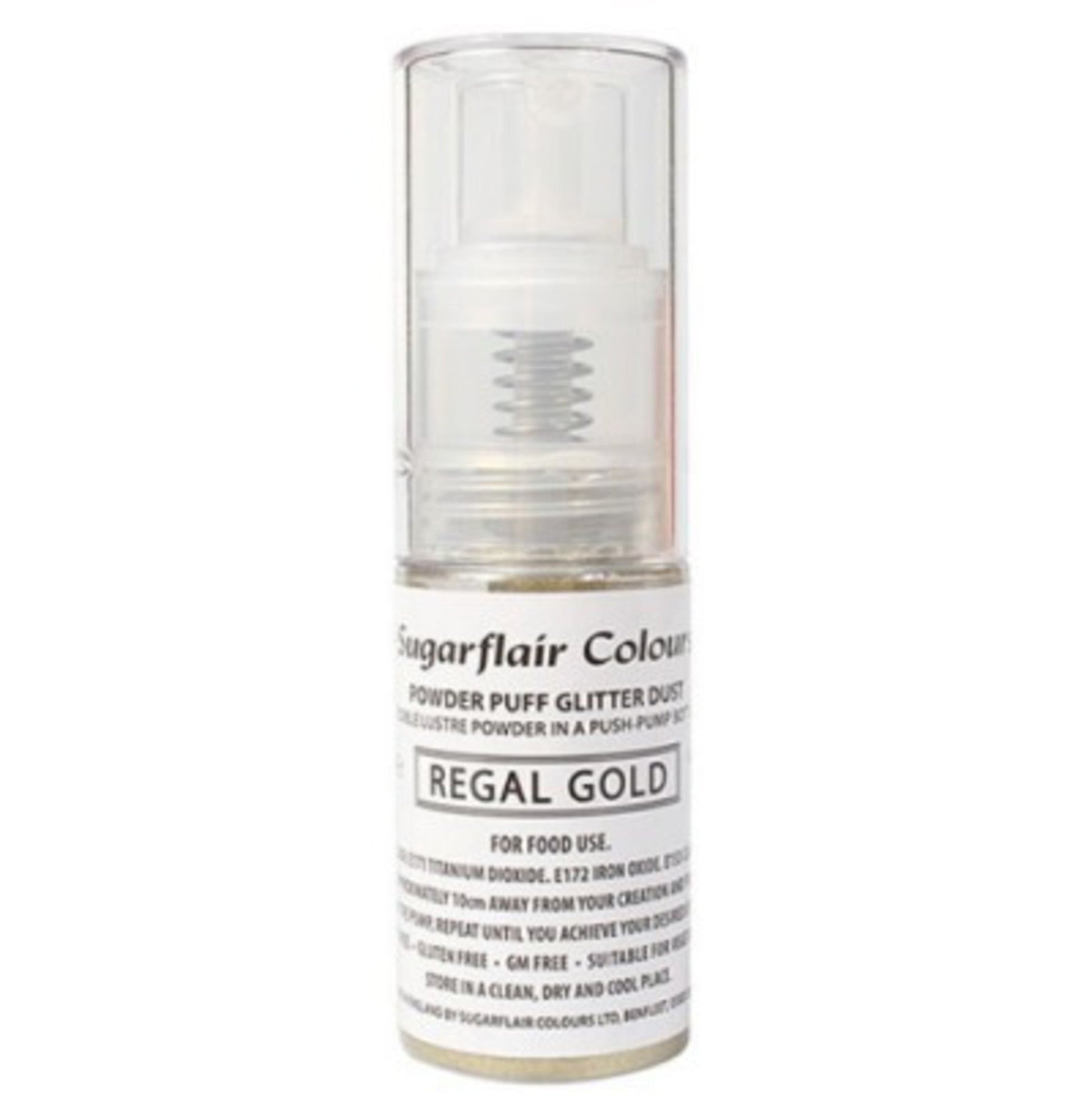 Sugarflair Edible Regal Gold Lustre (Pump) 10g - Cafe Supply