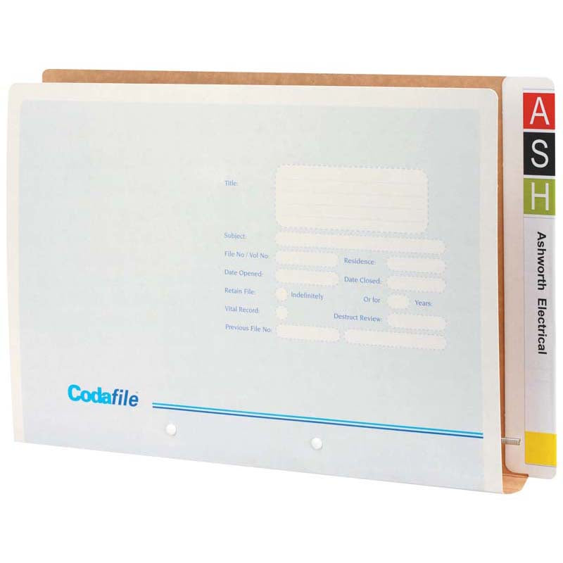 Codafile File Standard Fitted Spiral Spring Clip Box 50 - Cafe Supply