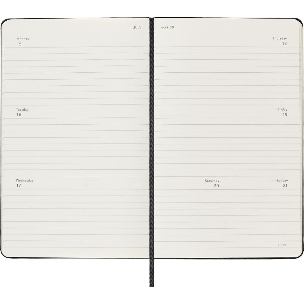 Moleskine Diary 12 Month Weekly Horizontal HC Large Black