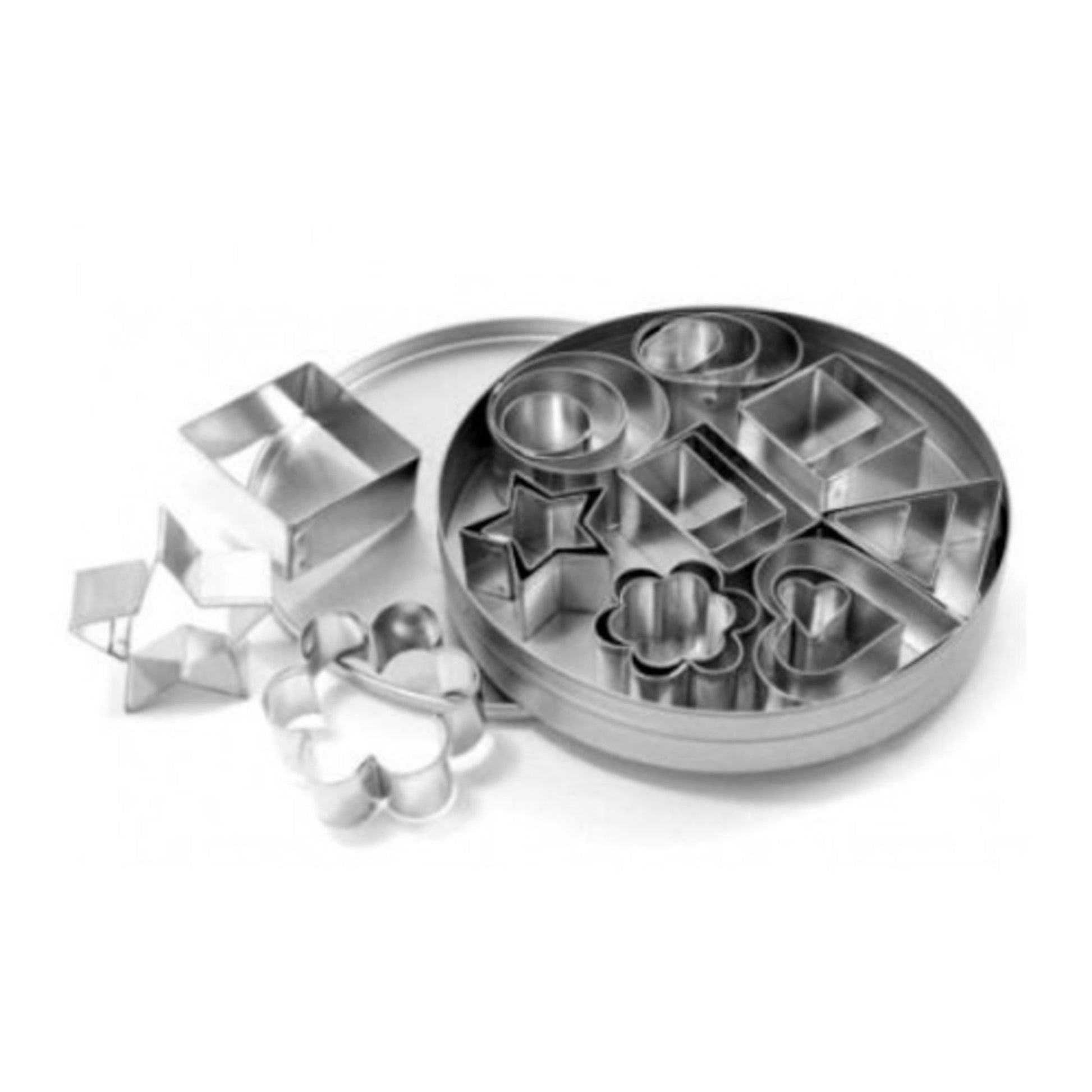 S/S Assorted Shapes T/P Cutter Set (24) - Cafe Supply