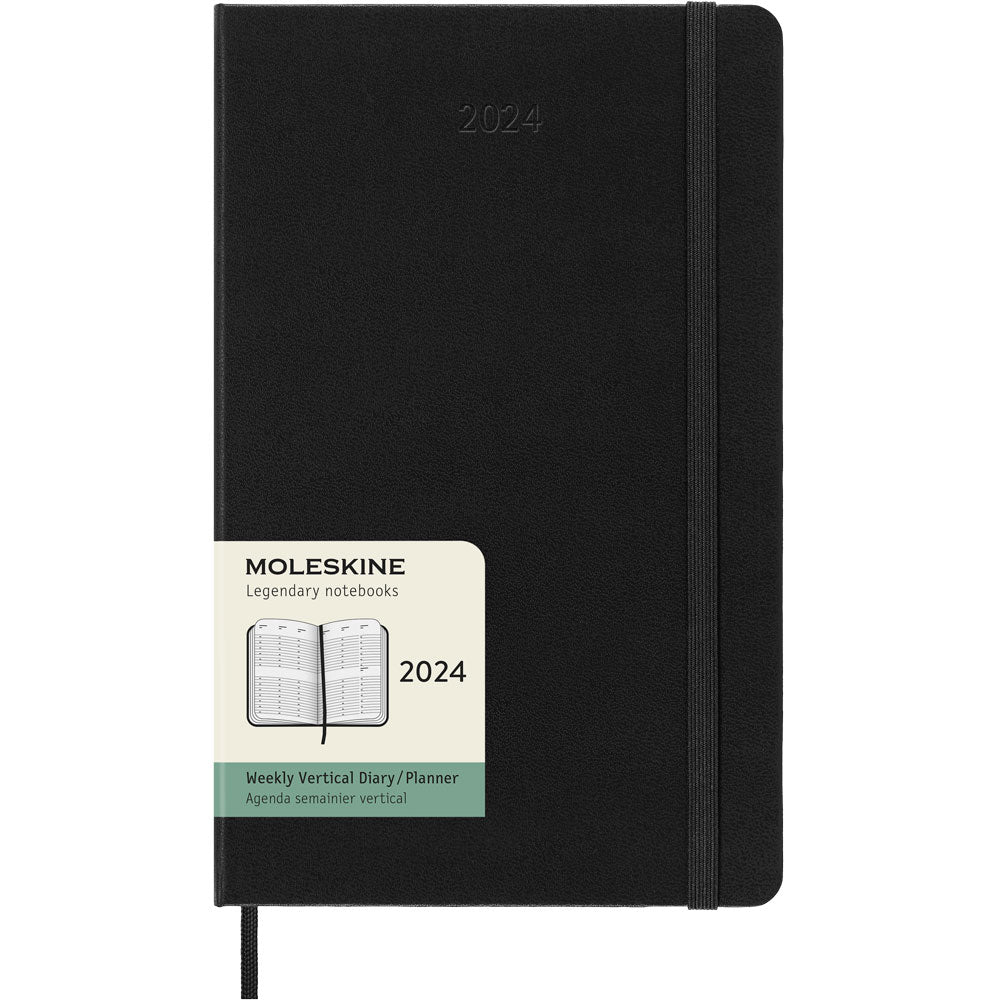 Moleskine Diary 12 Month Weekly Vertical HC Large Black