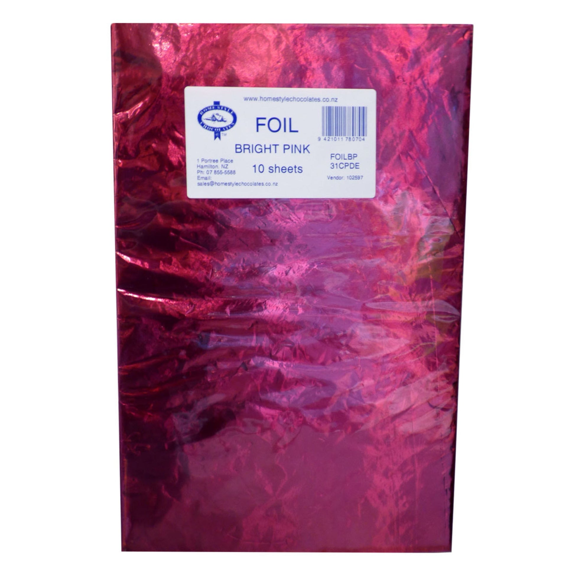 Confectionary Foil - Bright Pink 10 Pack - Cafe Supply