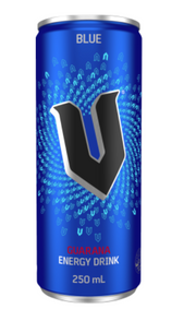 V Blue Guarana Energy Drink 250ml - Cafe Supply