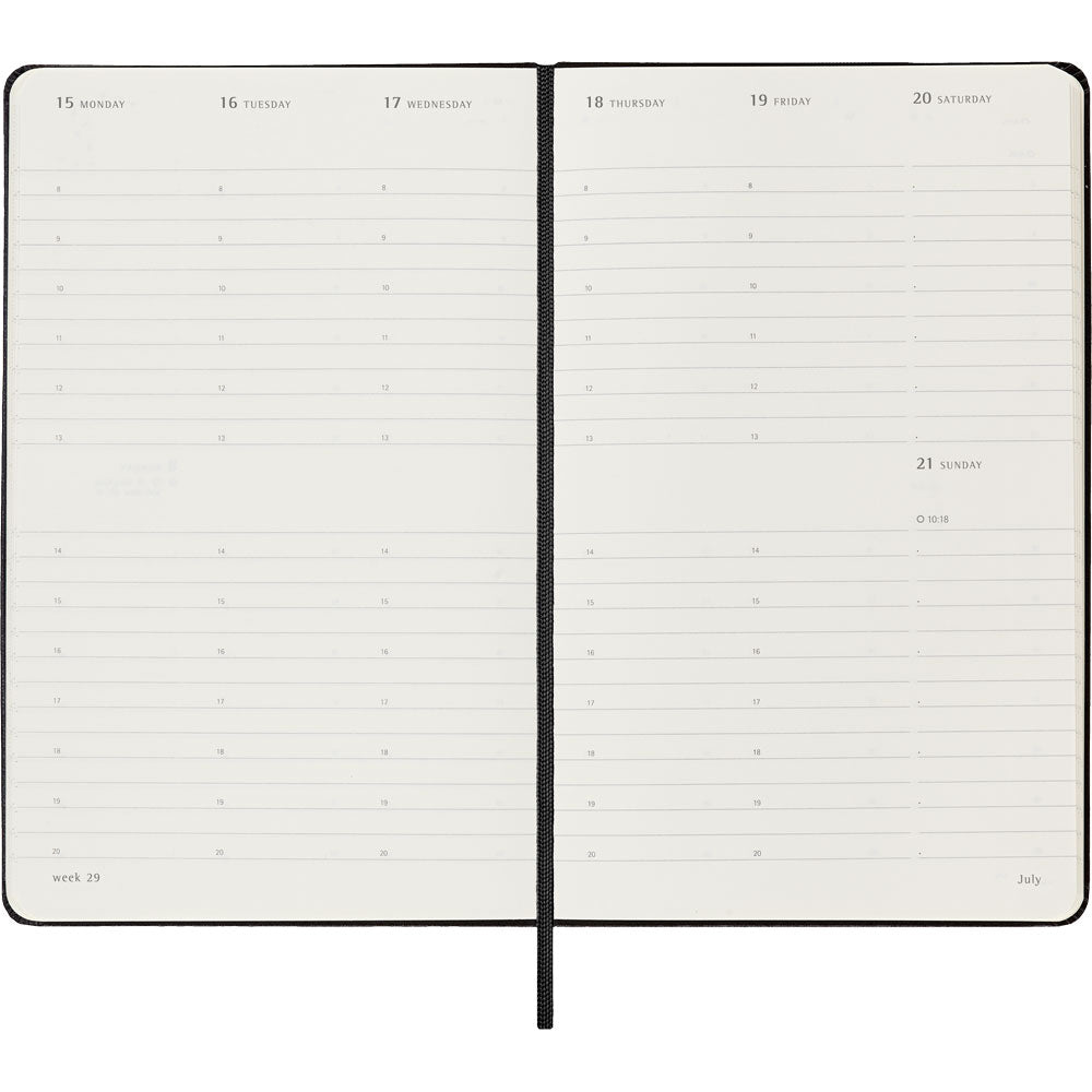 Moleskine Diary 12 Month Weekly Vertical HC Large Black
