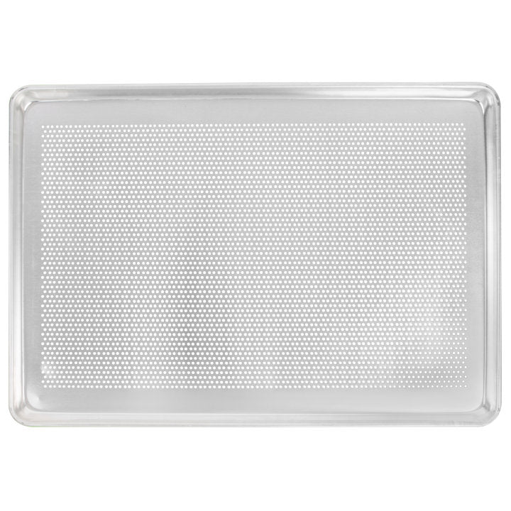 Full-size Wear-Ever® heavy-duty perforated aluminum sheet pan with natural finish