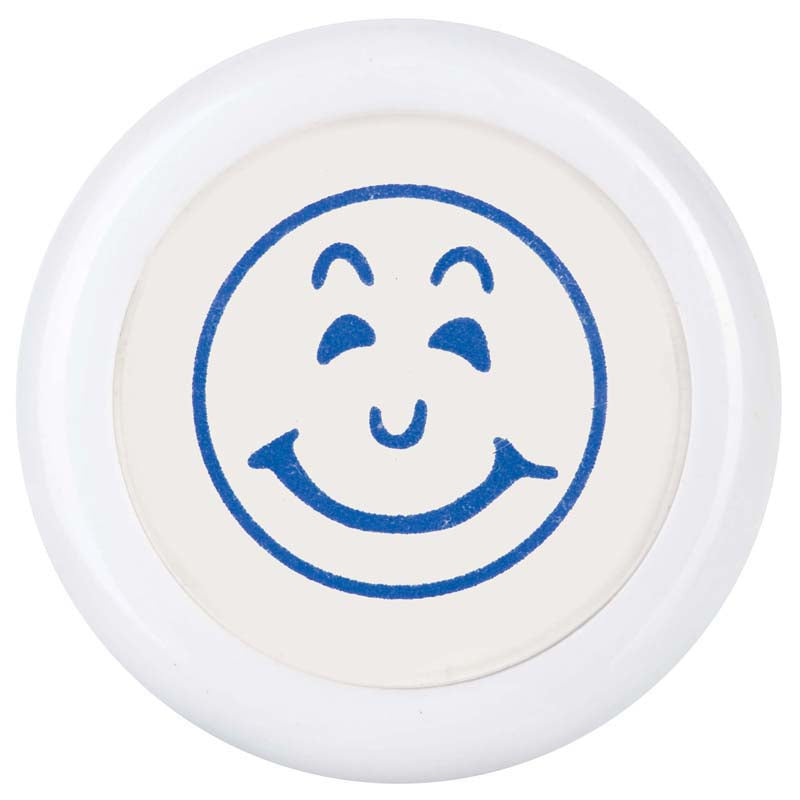 Dixon Stamp 061 Smiley Face Large Blue Pre Inked - Cafe Supply