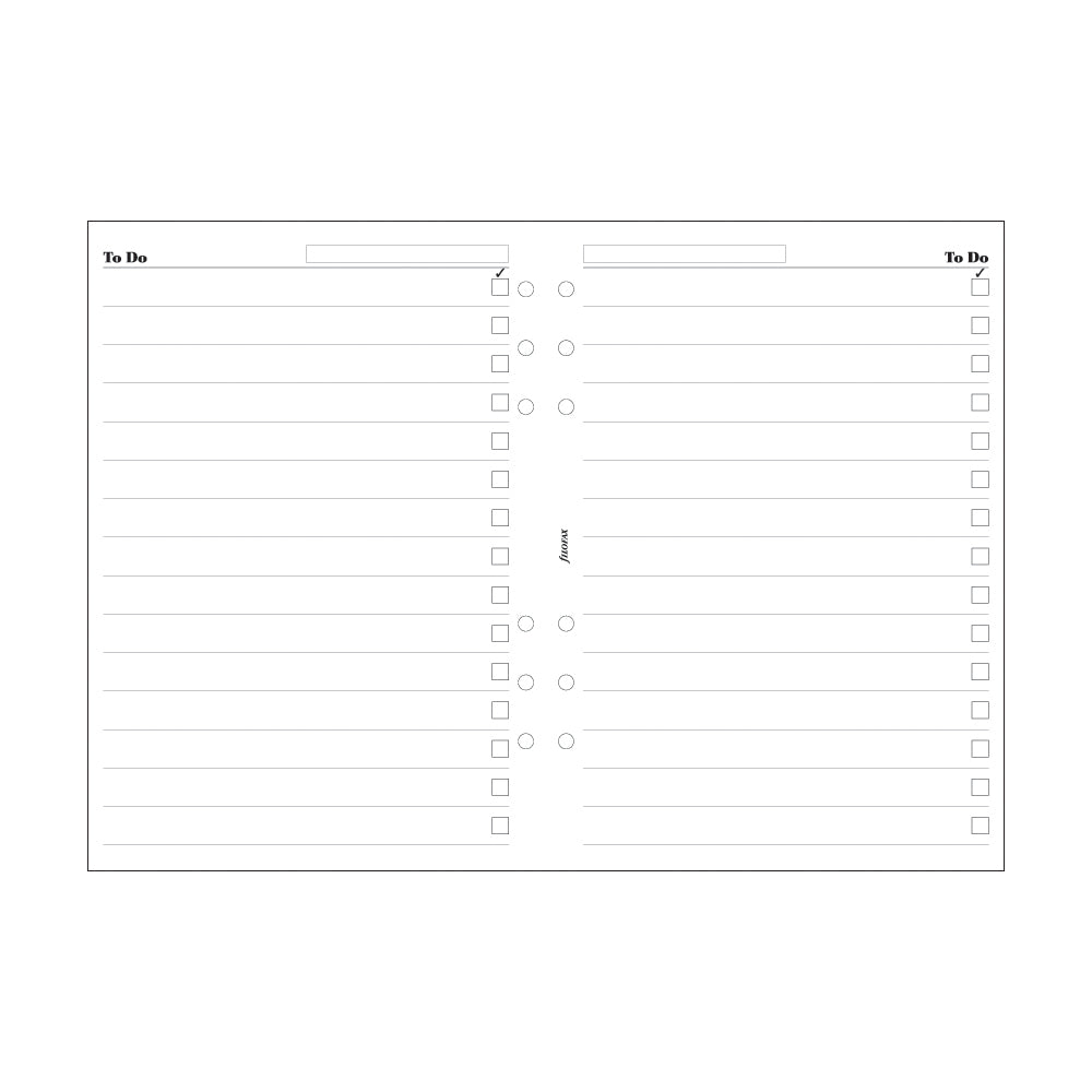 Filofax A5 To Do Pad Refill