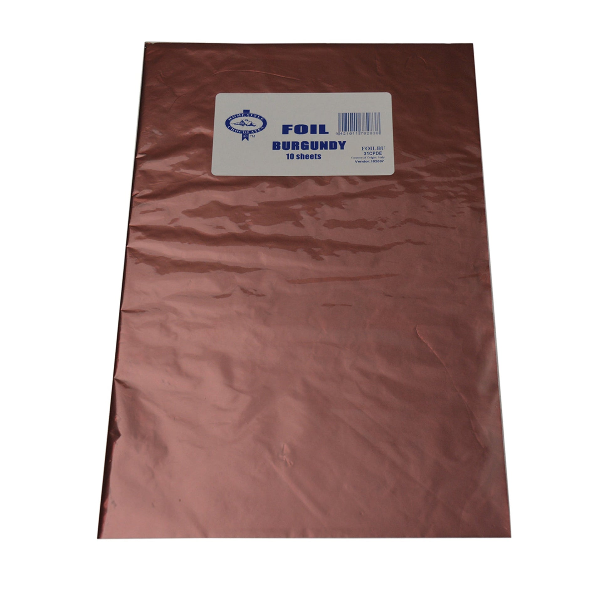 Confectionary Foil - Burgundy 10 Pack - Cafe Supply