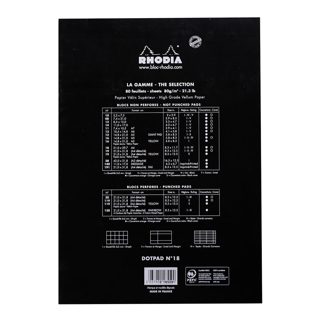 Rhodia dotPad No. 18 A4 Black