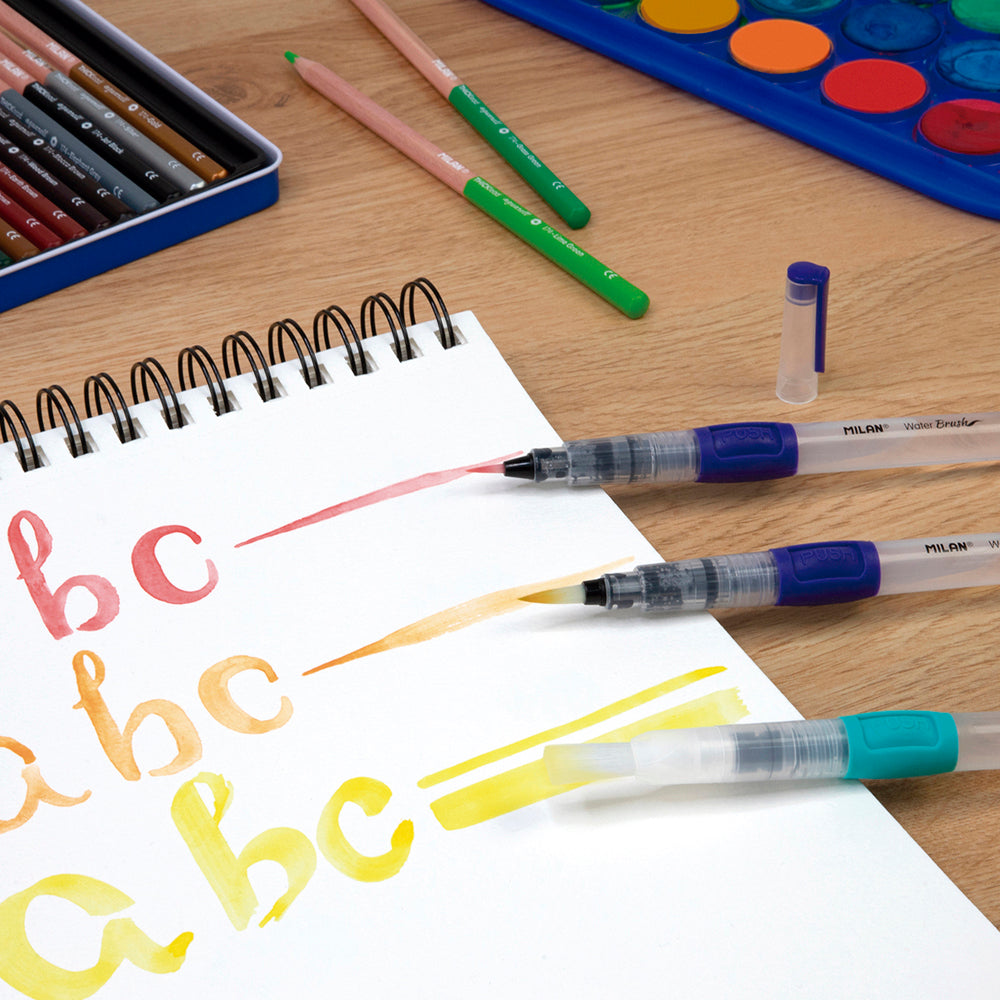 Milan Refillable Water Brush Set Pack 3 - Cafe Supply