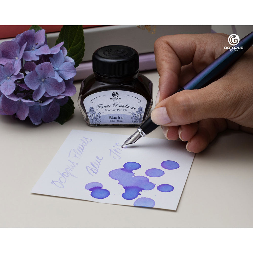Octopus Fluids Fountain Pen Ink Pastel Blue Iris 30ml