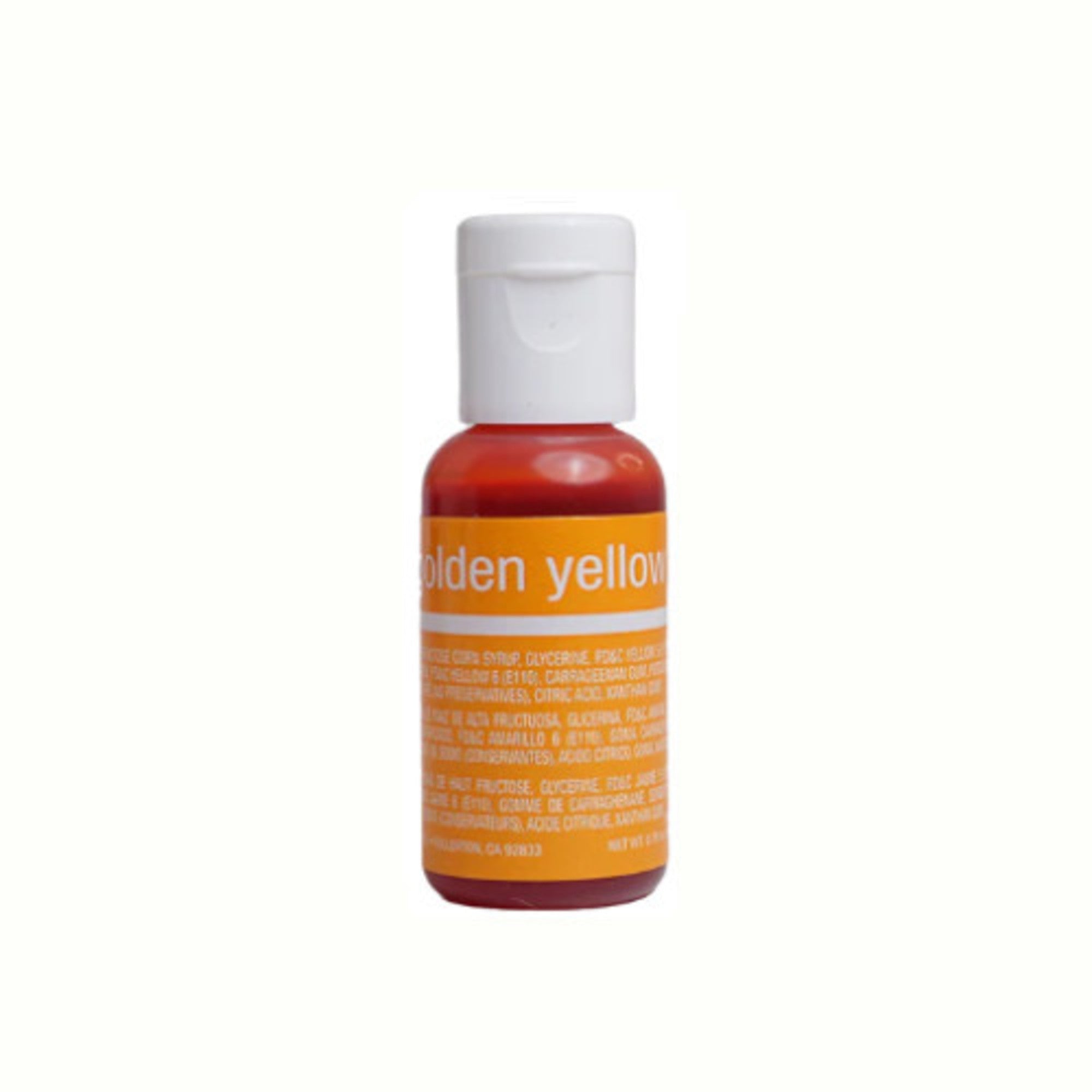 Chefmaster Liqua Gel Golden Yellow .70oz Bottle - Cafe Supply