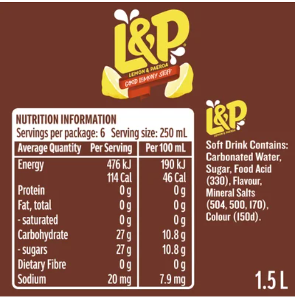 L&P Soft Drink 1.5l - Cafe Supply