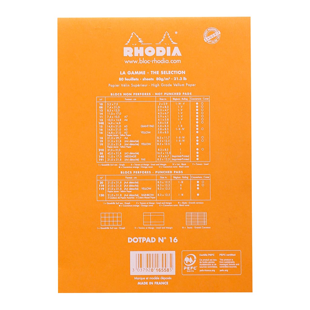 Rhodia dotPad No. 16 A5 Orange