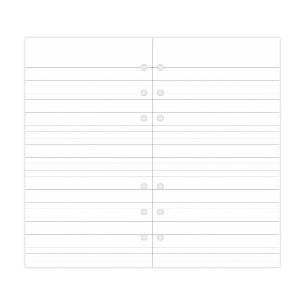 Filofax Personal White Lined Notepad Refill 40 Sheets - Cafe Supply
