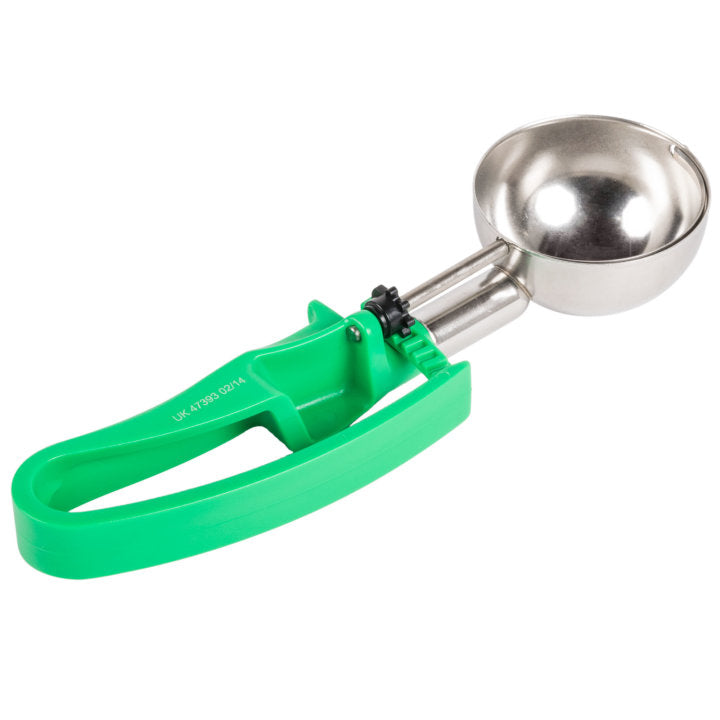 2 ⅘-ounce disher with green squeeze handle