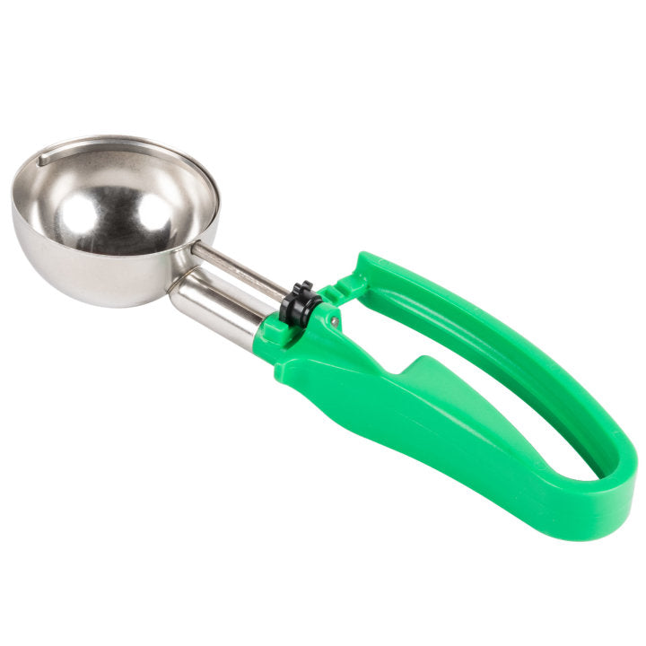 2 ⅘-ounce disher with green squeeze handle