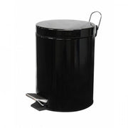 5L Black Powder Coated Pedal Bin - Cafe Supply