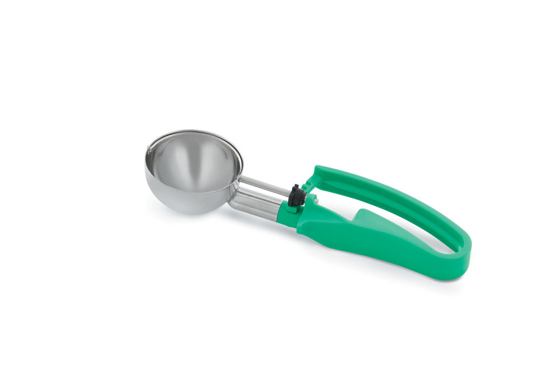 2 ⅘-ounce disher with green squeeze handle