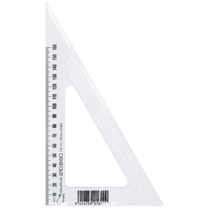Taurus Set Square 21cm 60 Degree Straight Edge - Cafe Supply