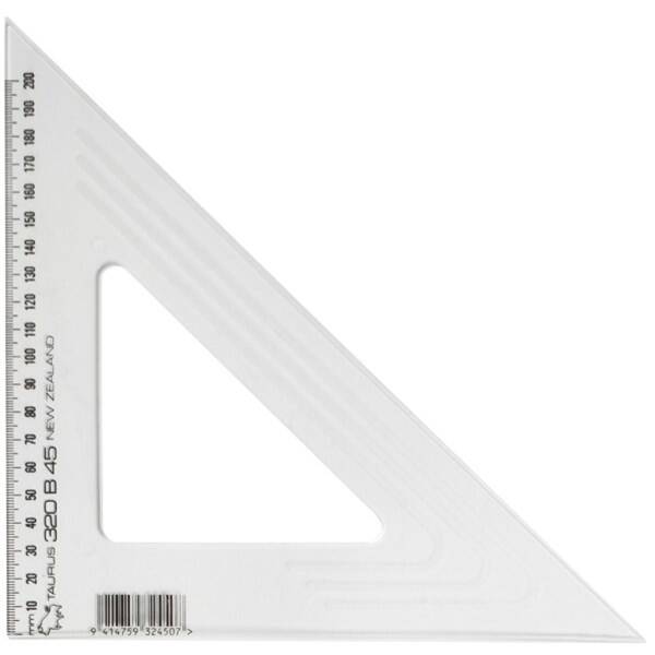 Taurus set square 21cm longest side 45 degree taurus straight edge - Cafe Supply