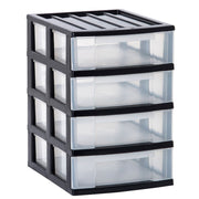 Taurus Desk Organiser 4 Drawer A4 Charcoal - Cafe Supply